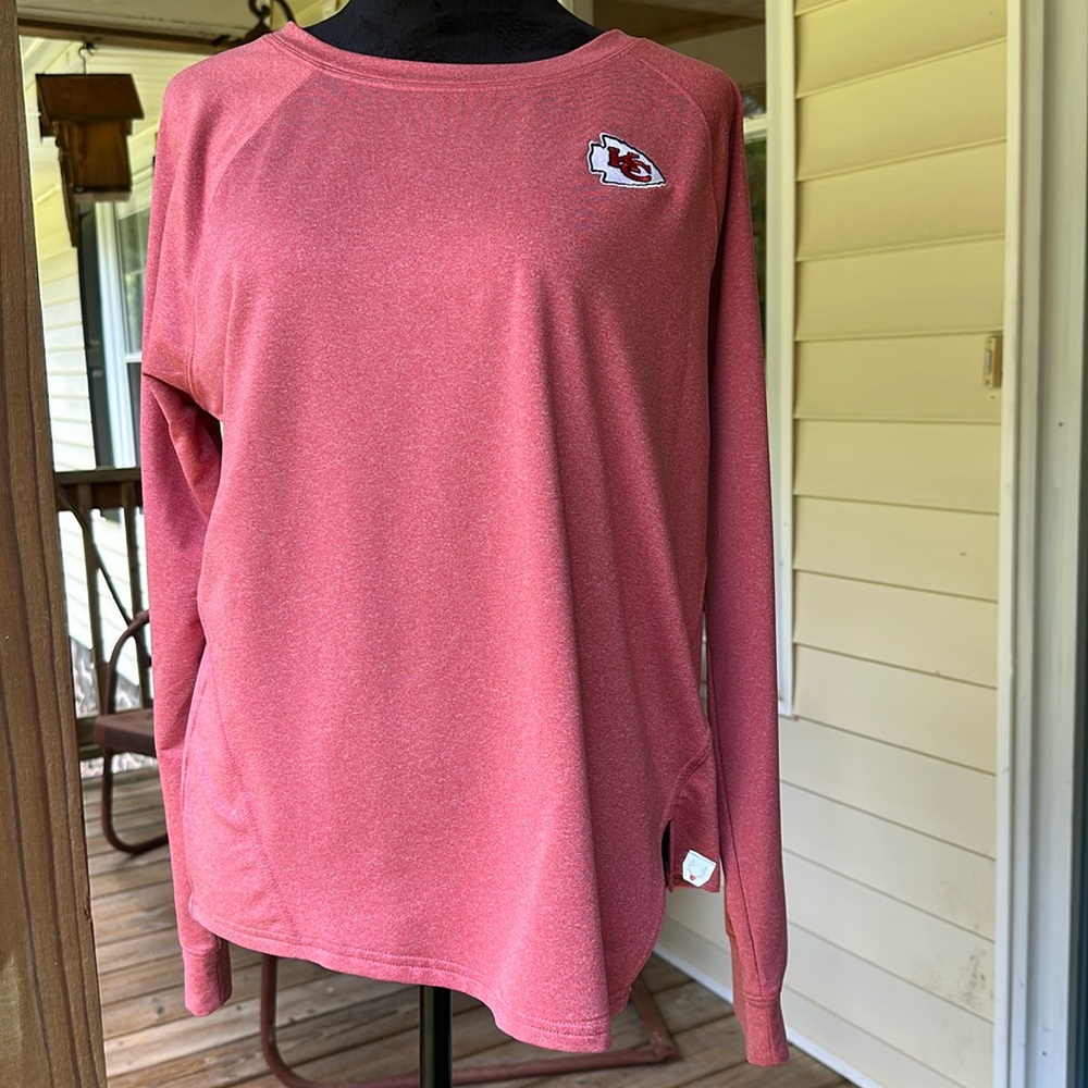 Kansas City Chiefs Cutter & Buck Women’s LS Pullover Athletic Shirt XL
